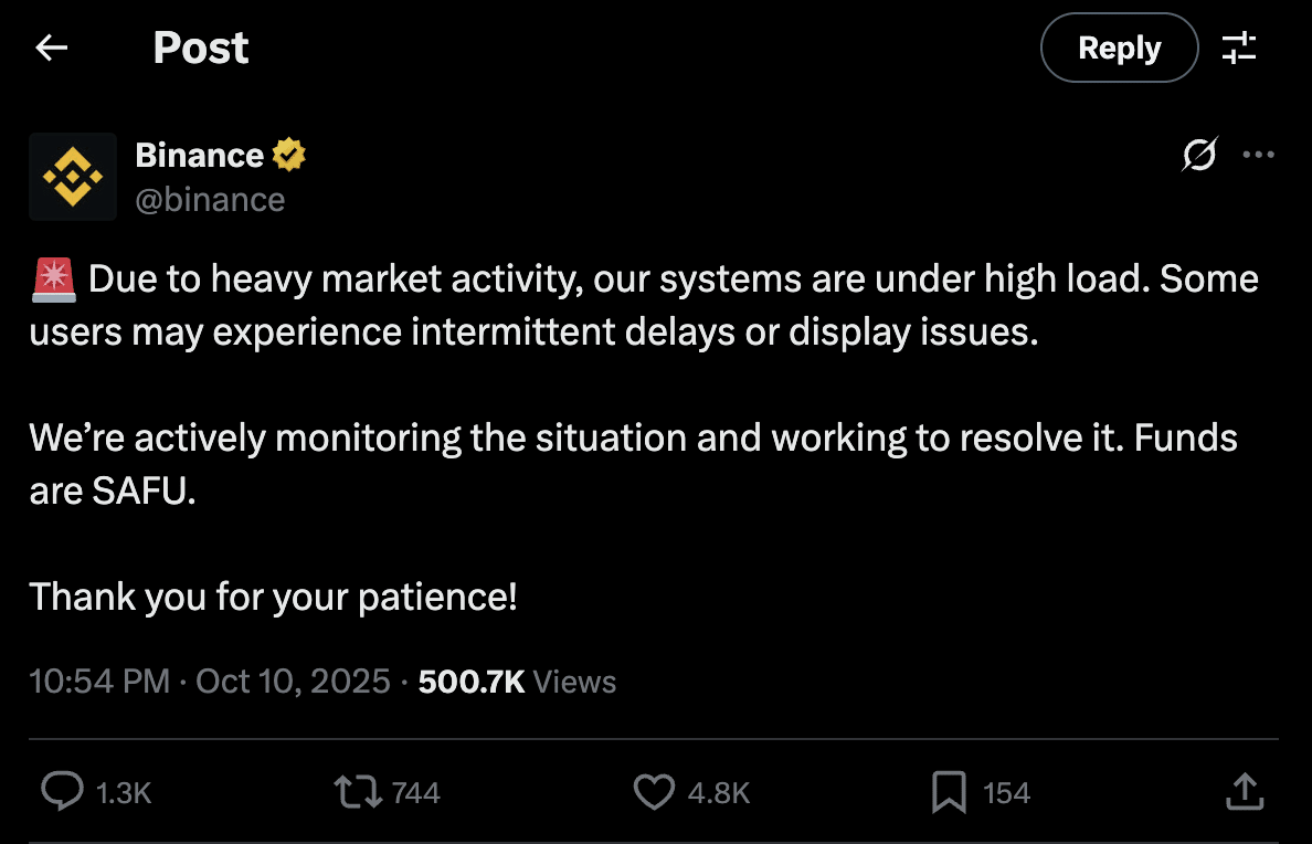 binance-ngung-hoat-dong-coinphoton-1 Binance, Coinbase và Robinhood ngừng hoạt động khi thị trường sụp đổ