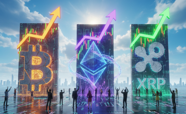 Dự đoán giá TOP 3 tiền điện tử: BTC và ETH hướng tới mức cao kỷ lục, XRP vượt qua mô hình tăng giá