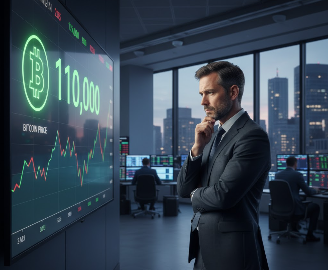 Nhà đầu tư tổ chức giữ lập trường thận trọng dù Bitcoin vượt mốc 110.000 USD