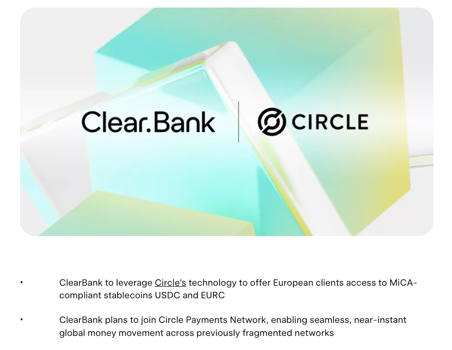 clearbank-hop-tac-circle-coinphoton-1 ClearBank sẽ trở thành một trong những ngân hàng đầu tiên của EU tham gia mạng lưới thanh toán Circle