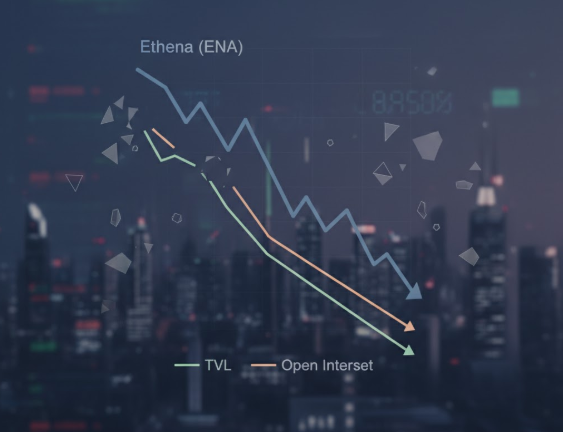 Đà giảm bao phủ Ethena: TVL co hẹp, hợp đồng mở sụt giảm