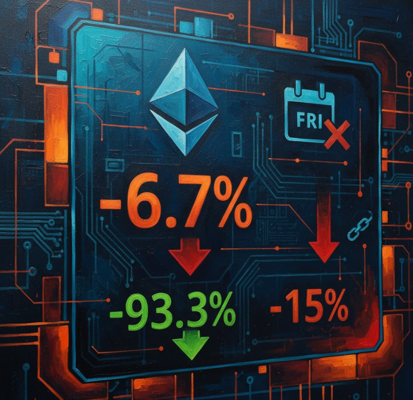 ETH giảm 6,7% sau ngày “Thứ sáu đen tối” của tiền điện tử, cho thấy khả năng phục hồi tốt hơn so với các altcoin