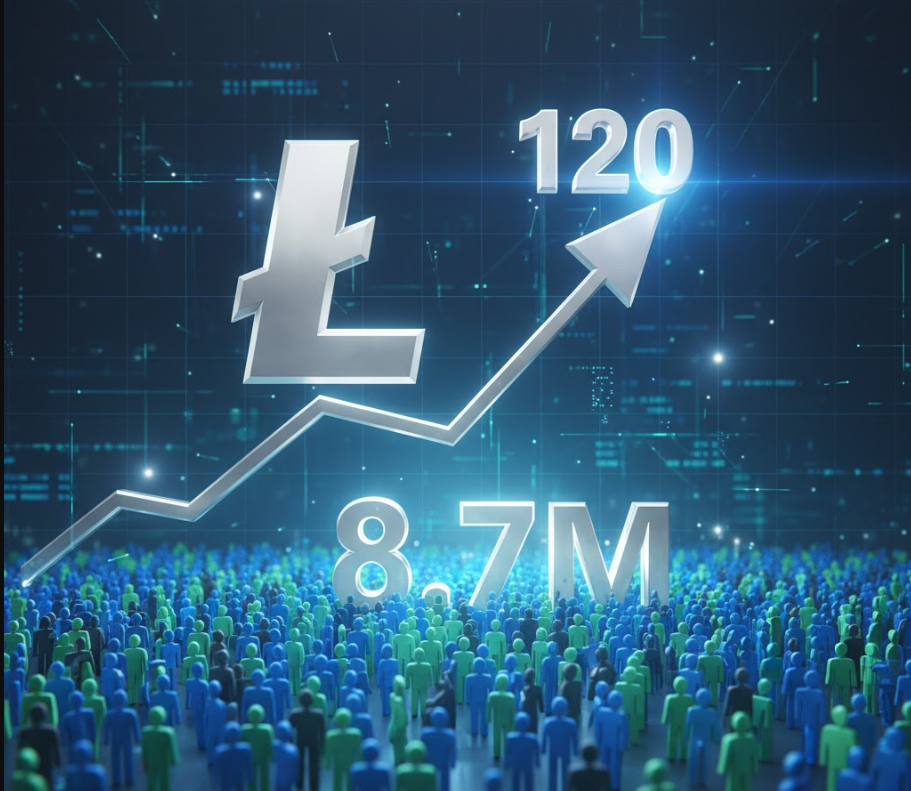 Giá Litecoin nhắm mục tiêu 120 đô la khi số lượng người dùng lên tới 8,7 triệu