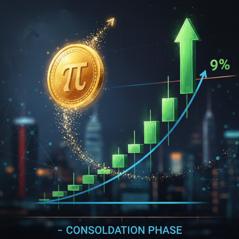 Giá Pi Coin tăng 9% sau khi kết thúc giai đoạn củng cố kéo dài 2 tuần