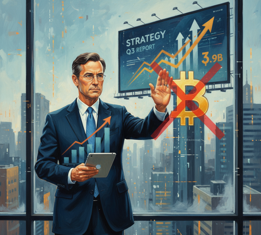 Saylor tạm dừng mua Bitcoin khi Strategy công bố mức tăng 3,9 tỷ đô la trong quý 3