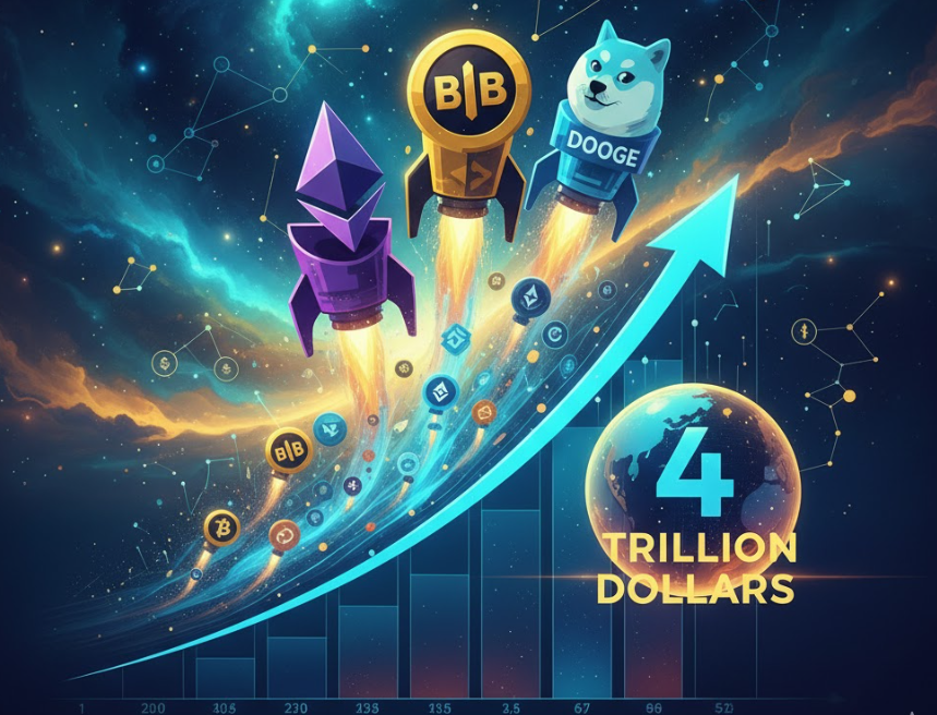 ETH, BNB, DOGE dẫn đầu đợt phục hồi khi vốn hóa thị trường quay trở lại lên 4 nghìn tỷ đô la