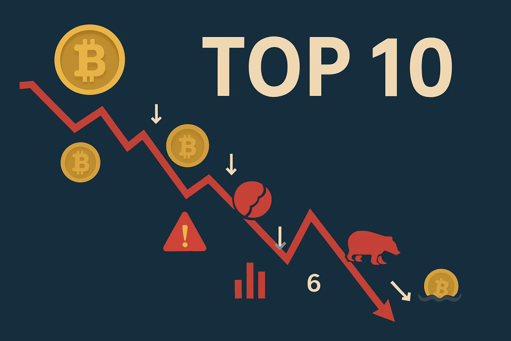 Top 10 cú sập lớn nhất trong lịch sử Bitcoin