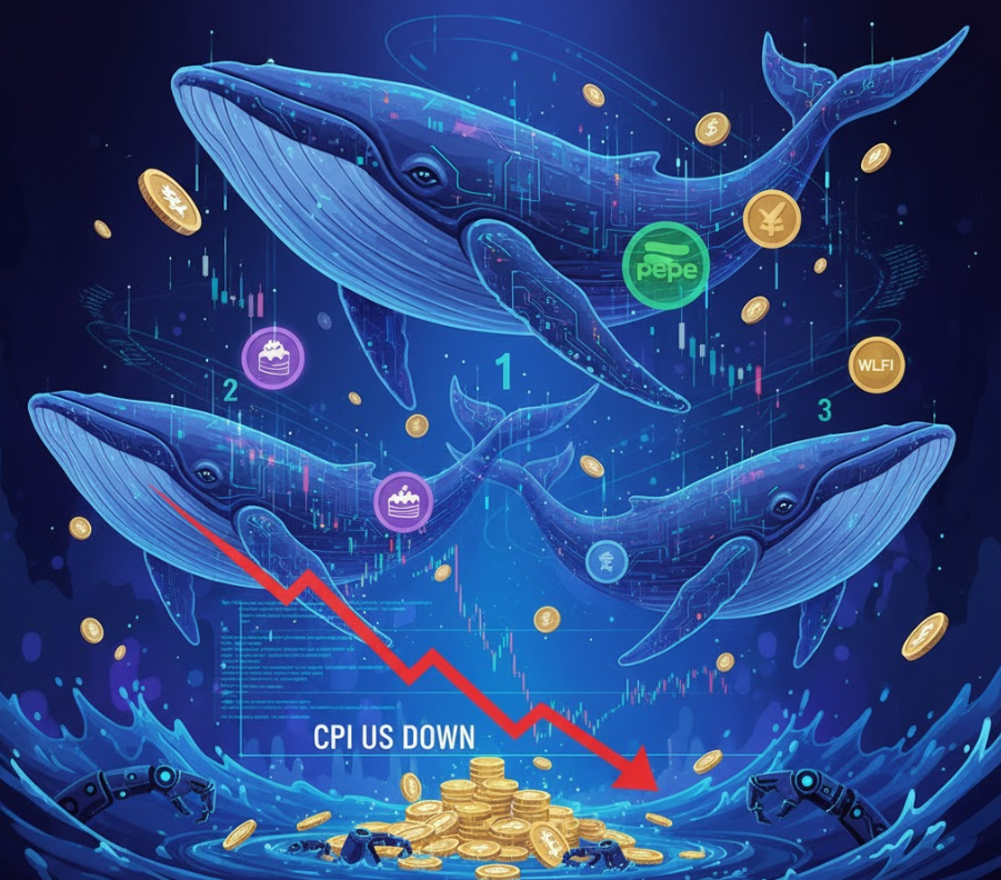 Top 3 altcoin cá voi tiền điện tử đang tích lũy sau khi CPI của Hoa Kỳ giảm