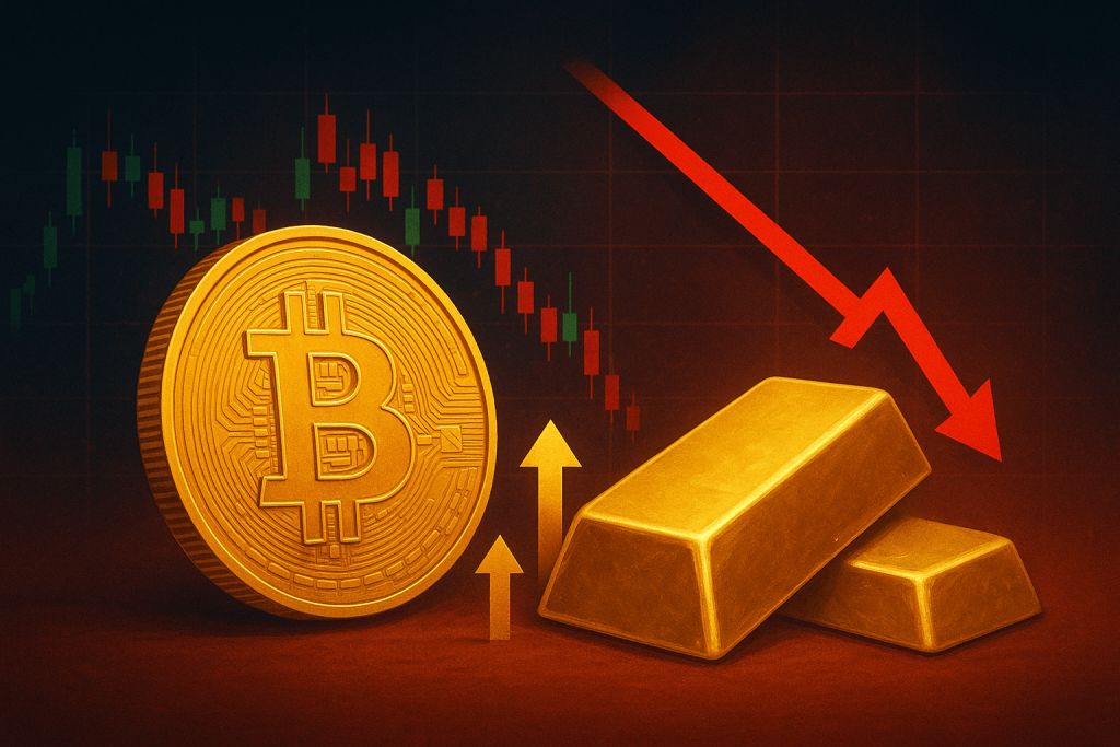 Vì sao giá vàng tăng mạnh trong khi Bitcoin chật vật giảm giá